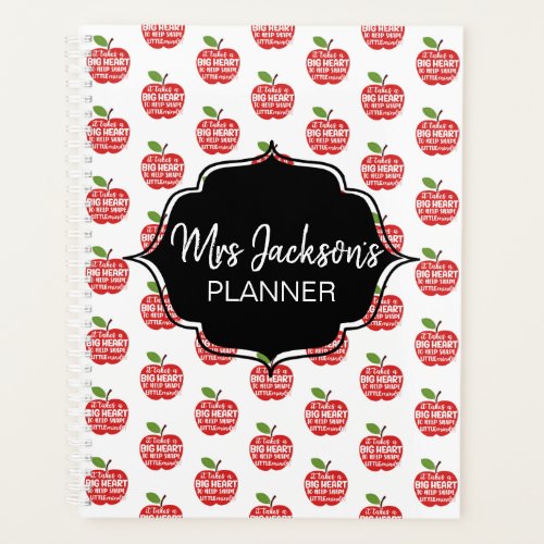 red apple Teacher thank you retirement Nursery Planner