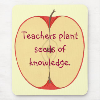 Red Apple Teachers Plant Seeds, Knowledge Mousepad