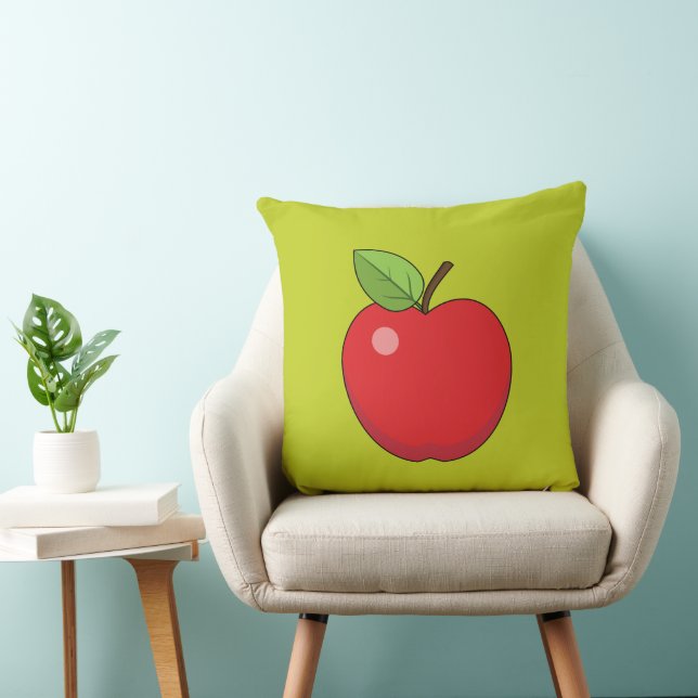 Red Apple Throw Pillow (Chair)