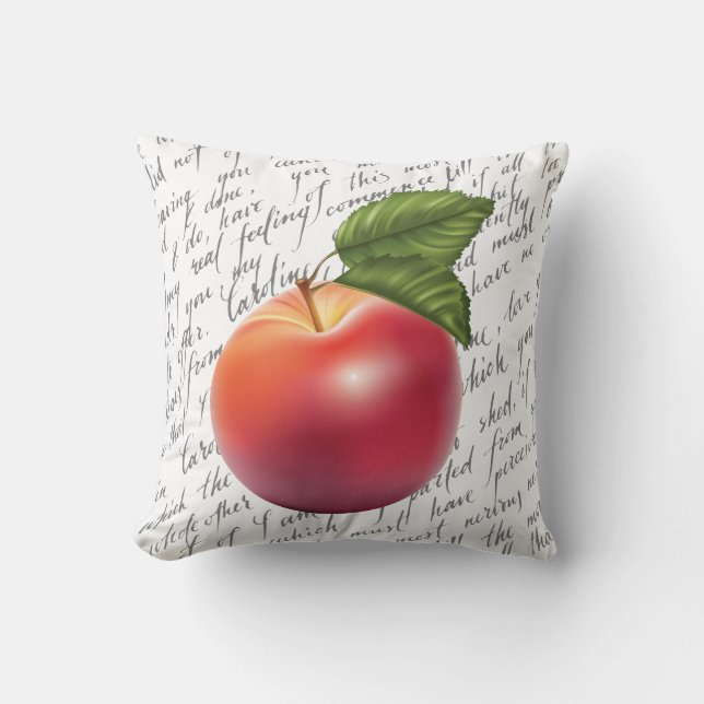 Red Apple Throw Pillow (Front)