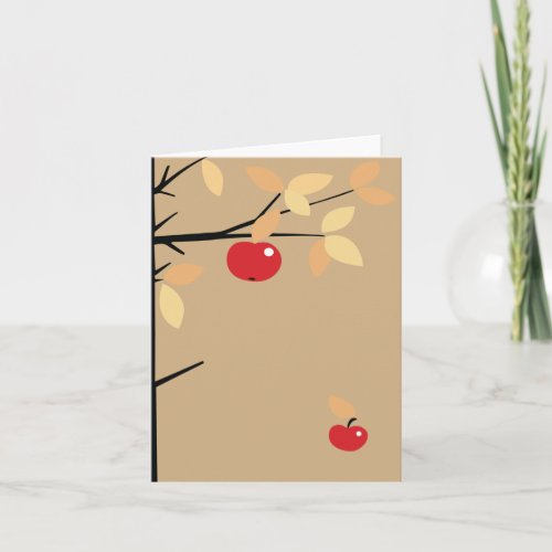 Red Apple Tree Card