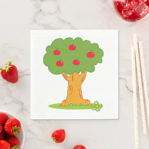 Red Apple Tree Napkins