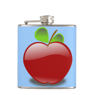 Red Apple Vinyl Wrapped Flask