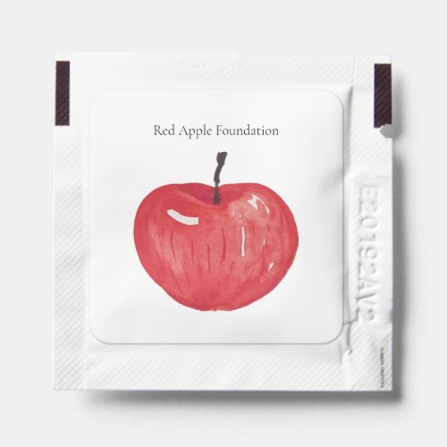Red Apple Watercolor Hand_painted Illustration Hand Sanitizer Packet