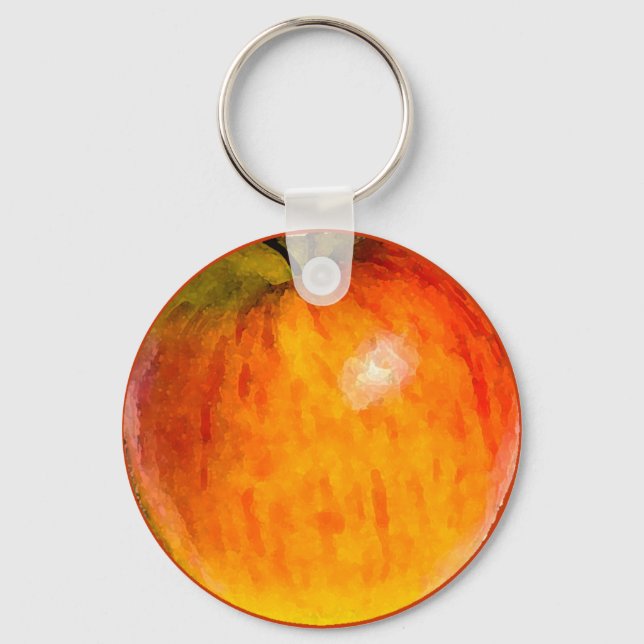 Red Apple Watercolor - Key Chain (Front)