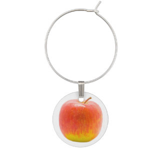 Red Apple Wine Glass Charm