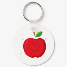 Red Apple with Happy Face