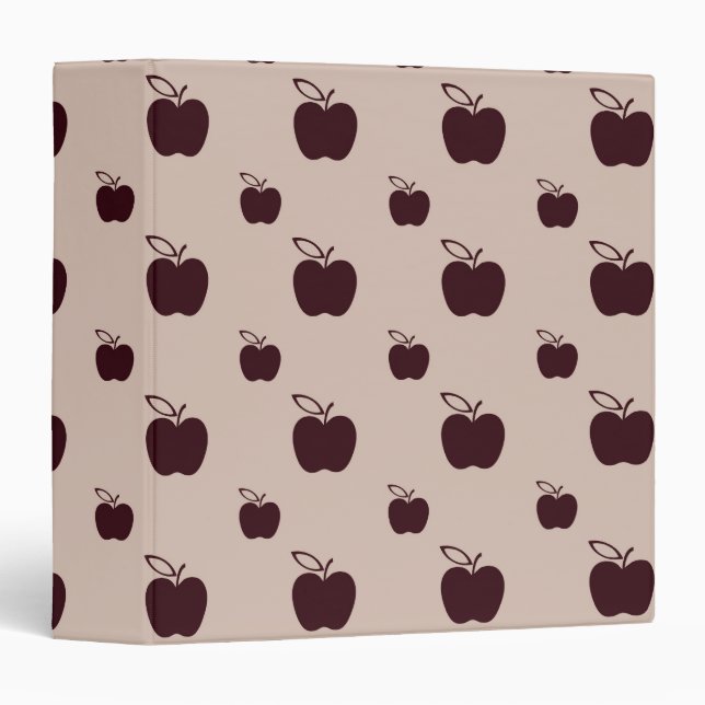 Red Apples 3 Ring Binder (Front/Spine)