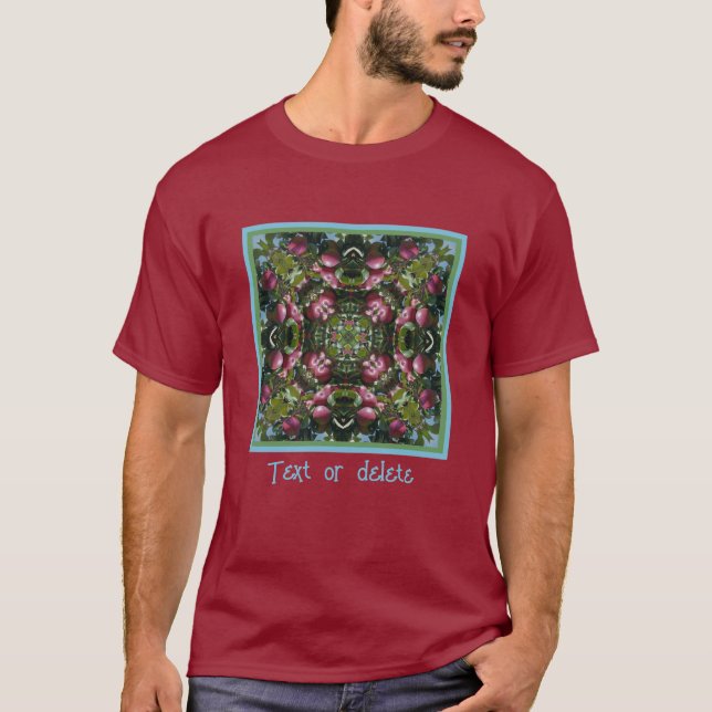Red Apples Abstract Nature Art Personalized T-Shirt (Front)