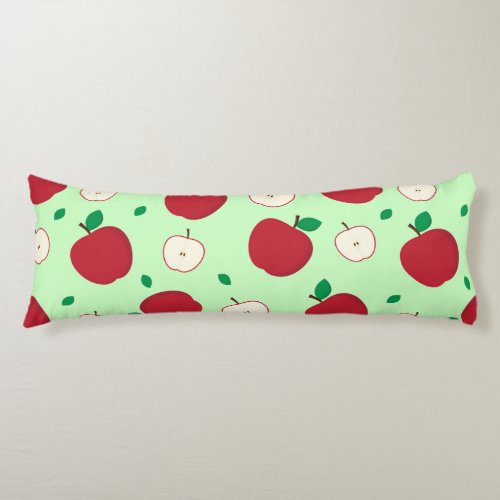 Red Apples and Halved Apples Body Pillow