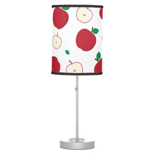 Red Apples and Halved Apples Table Lamp