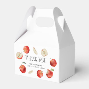 Red Apples Baby Shower Favor Boxes
