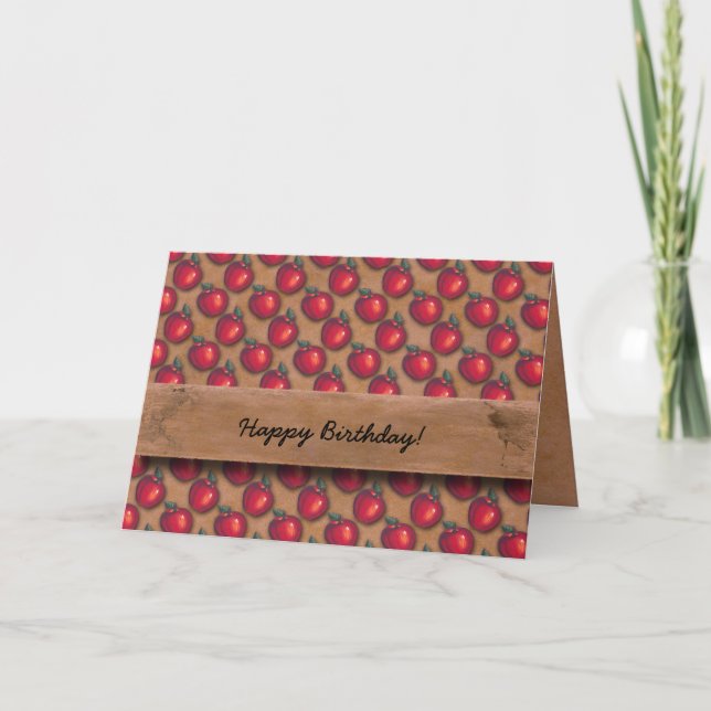 Red Apples Brown Card (Front)