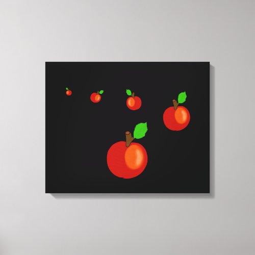 Red apples canvas print