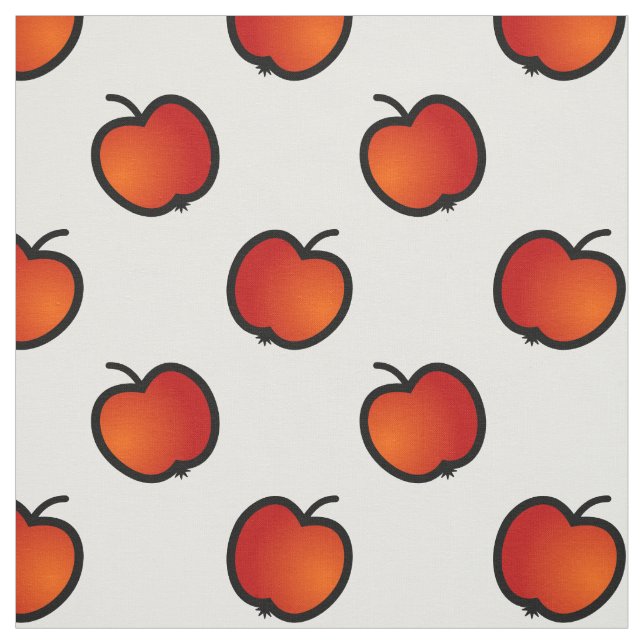 red apples choose your background color pattern fabric (Swatch)