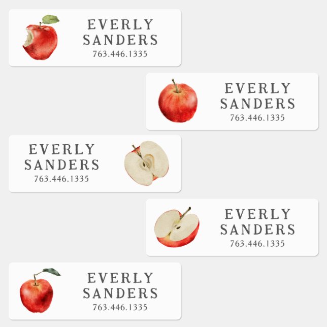 Red Apples  Kids' Labels (Group)