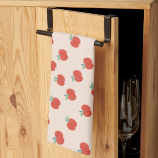 Red apples kitchen towel