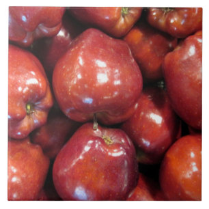 Red Apples Large (6" X 6") Ceramic Photo Tile
