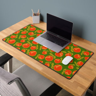 Red Apples Naivistic Pattern Desk Mat