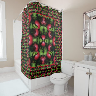 Red Apples On The Tree Nature Abstract Shower Curtain