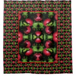 Red Apples On The Tree Nature Art Shower Curtain