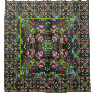 Red Apples On Tree Nature Art Pattern Shower Curtain