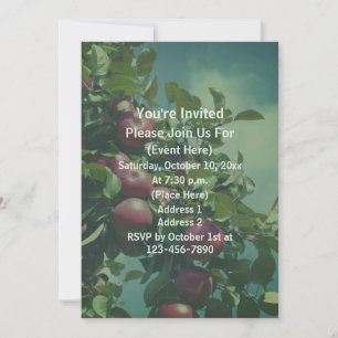 Red Apples On Tree Nature Invitation