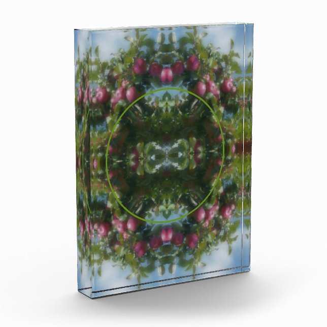 Red Apples On Tree Painting Frame Add Your  Photo Block (Left)