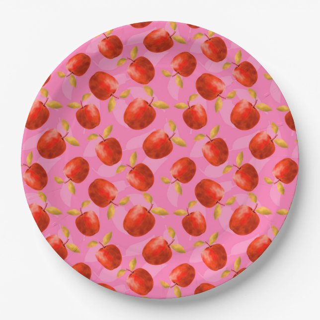 Red apples  paper plates (Front)