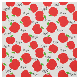 Red apples pattern nursery fabric