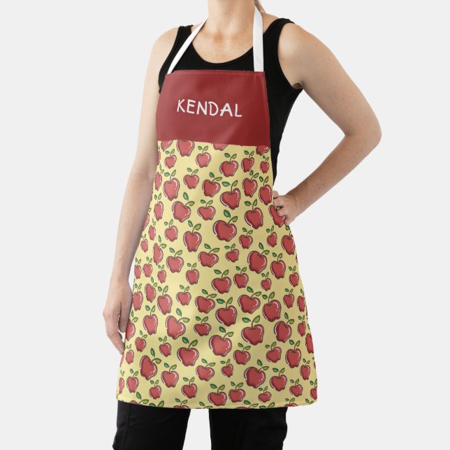 Red Apples Personalized Apron (Insitu)