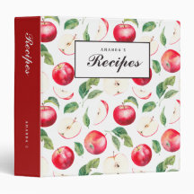 Red Apples Recipe Binder