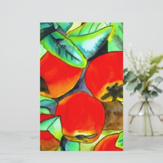 Red Apples watercolor original art painting (Standing Front)
