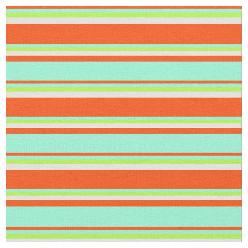 Red, Aquamarine, Light Green, and Light Yellow Fabric