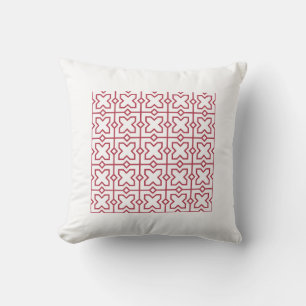 Red Arabic design Ramadan Decor Throw Pillow