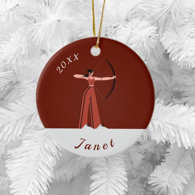 Red Archery Theme Xmas Tree Ornament for a Girl (Creator Uploaded)