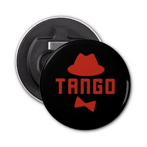 Red Argentine Tango Fedora and Bow Tie Dancer Bottle Opener