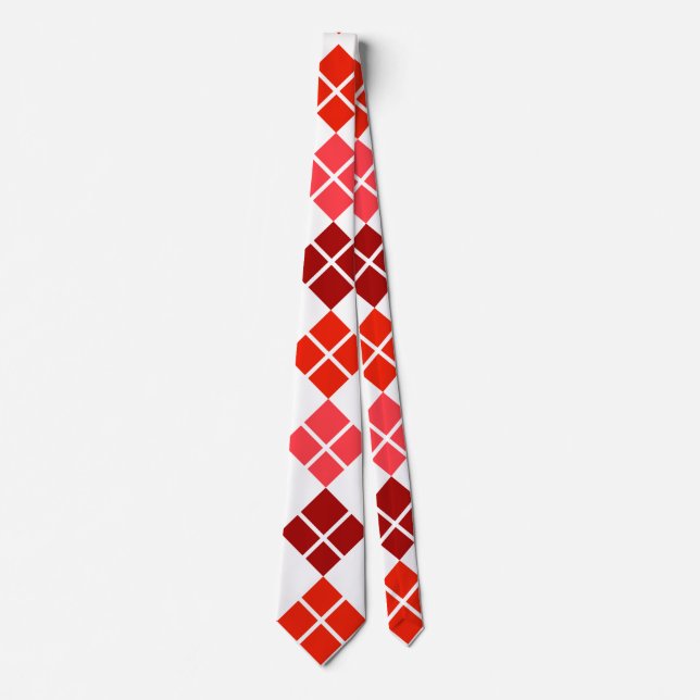 Red Argyle Custom Tie (Front)