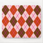 Red Argyle Mouse Pad