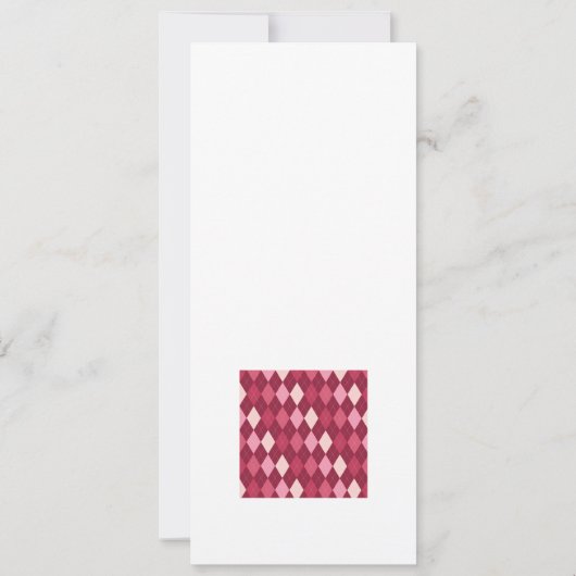 Red argyle pattern (Back)