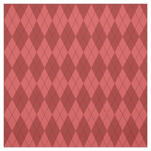 Red Argyle Pattern Fabric