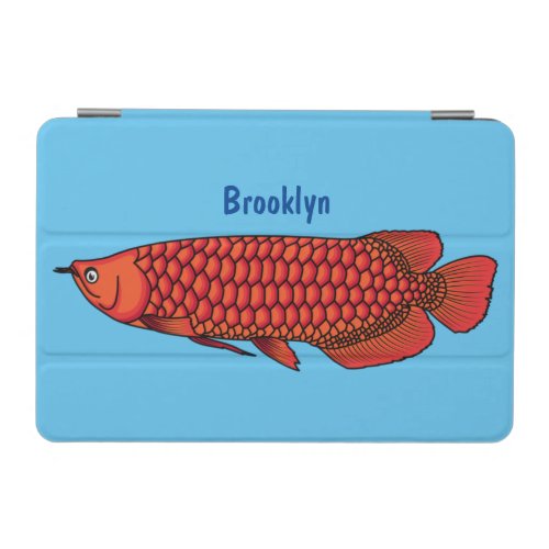 Red Arowana fish cartoon illustration  iPad Mini Cover