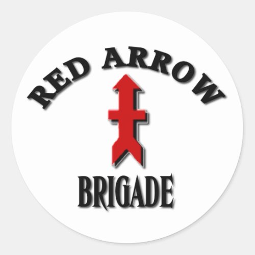 Red Arrow Brigade Wisconsin National Guard Classic Round Sticker