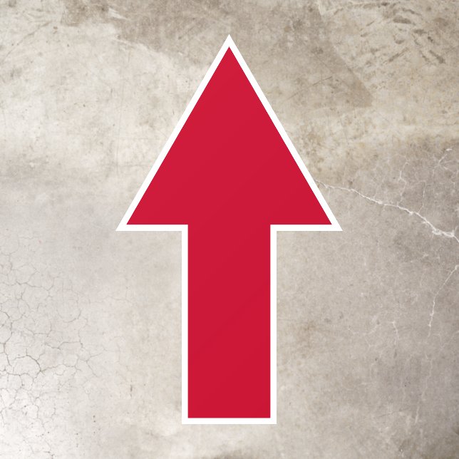 Red Arrow Wayfinding Directional Floor Decals (Insitu)