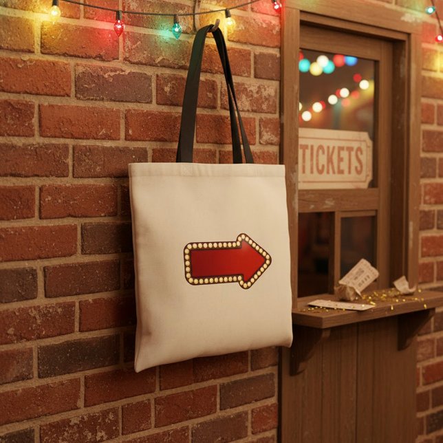 Red Arrow With Lights Tote Bag (Creator Uploaded)