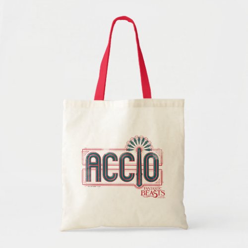 Red Art Deco ACCIO Spell Graphic Tote Bag