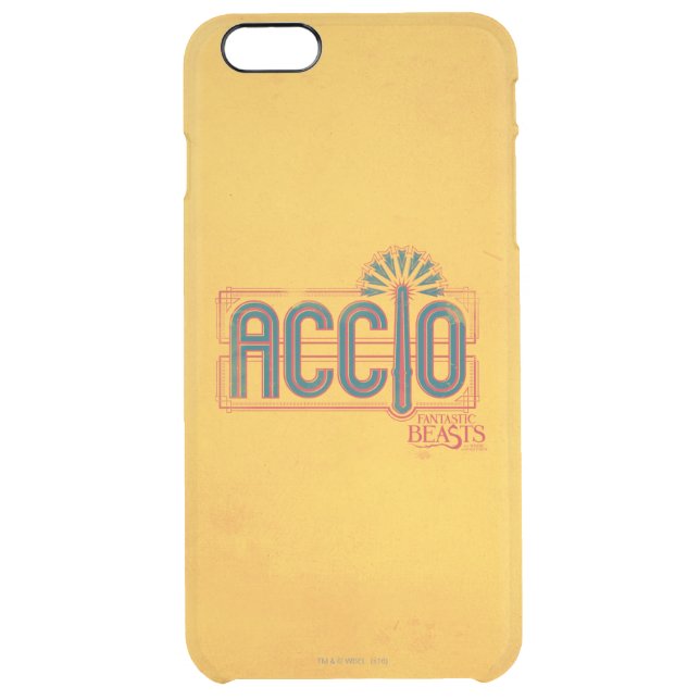 Red Art Deco ACCIO™ Spell Graphic Uncommon iPhone Case (Back)