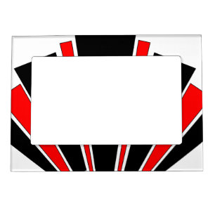 Red Art Deco Design Magnetic Frame