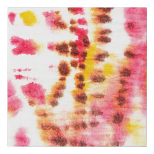 Red Artistic Dirty. Tie Dye Texture. Gray Brush Pa Faux Canvas Print