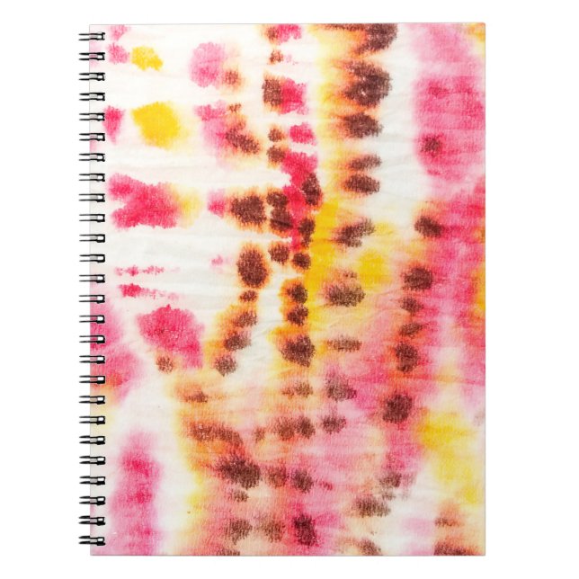 Red Artistic Dirty. Tie Dye Texture. Gray Brush Pa Notebook (Front)
